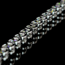 10.24 Cts 14k White Gold Round Shape Tennis Necklace - Image 2
