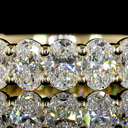 2.02 Cts 14k Yellow Gold Oval Shape 3/4 Band Eternity Band - Image 3