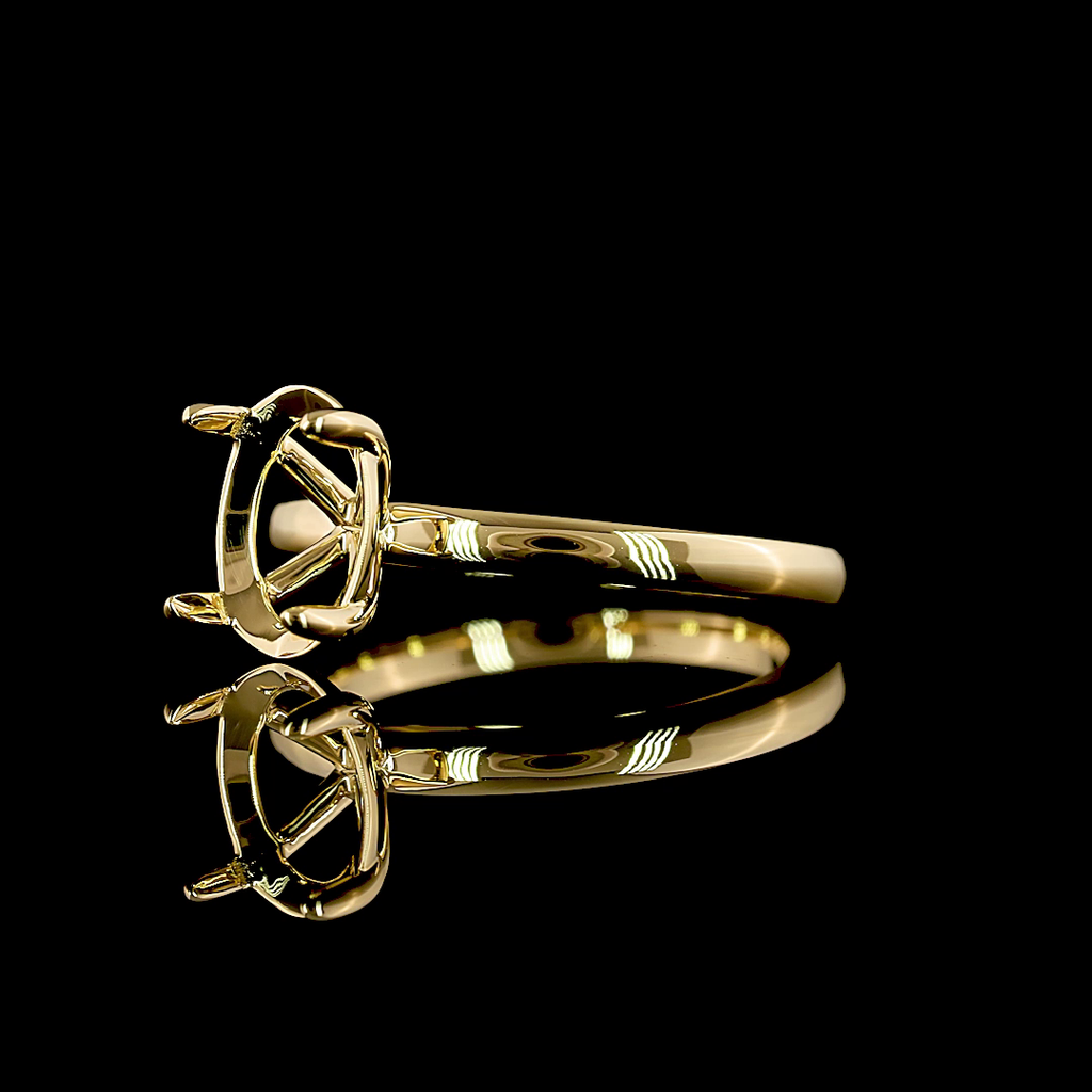 0 Cts 18k Yellow Gold Shape Solitaire Ring - Image 2