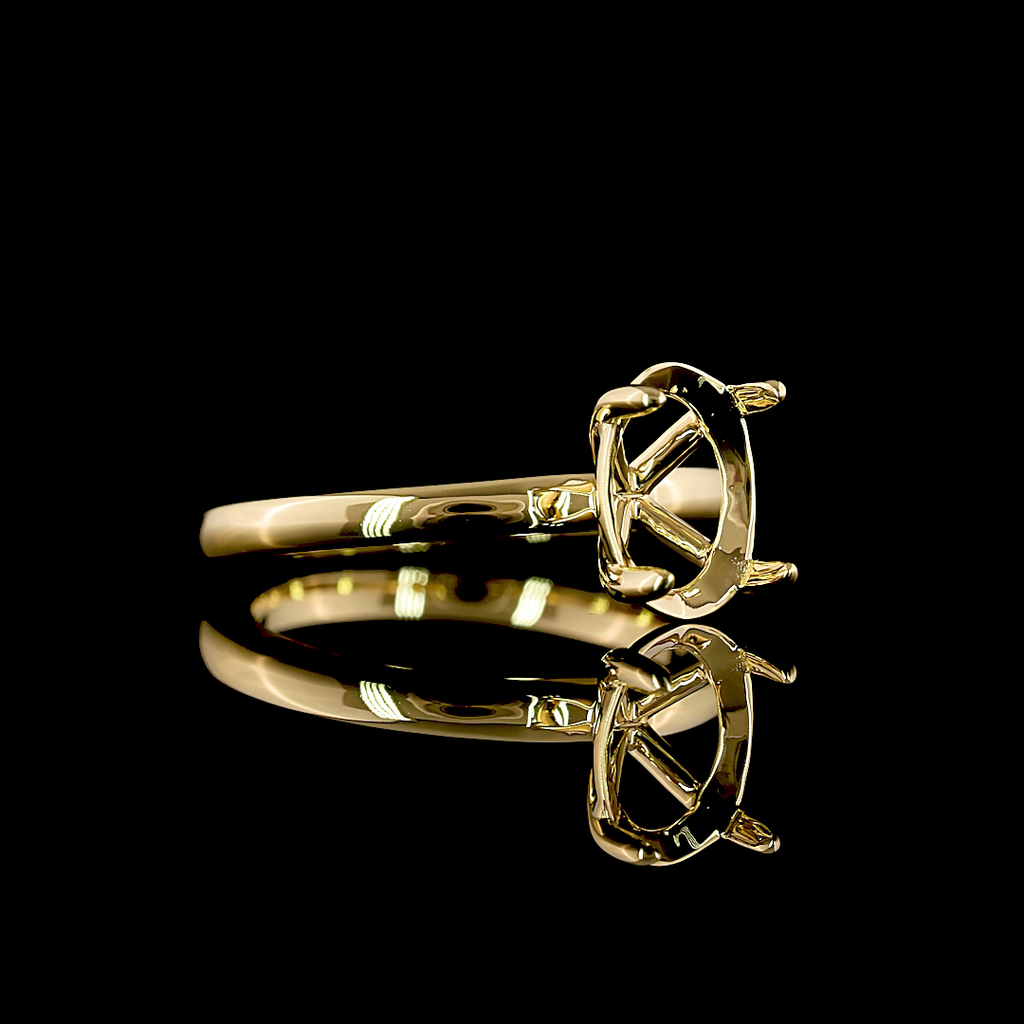 0 Cts 18k Yellow Gold Shape Solitaire Ring - Image 3
