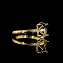 0 Cts 18k Yellow Gold Shape Solitaire Ring - Image 3