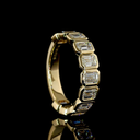 2.15 Cts 14k Yellow Gold Emerald Shape 3/4 Band Eternity Band - Image 2