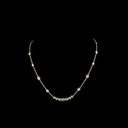 3.2 Cts 14k Yellow Gold Round Shape Station Necklace - Video