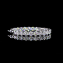 9.02 Cts 14k White Gold Round Shape Hoops Earring - Image 2