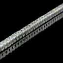 7.69 Cts 14k White Gold Round Shape Tennis Necklace - Image 2