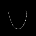 1.53 Cts 14k White Gold Round Shape Station Necklace - Video