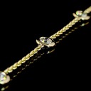 1.53 Cts 14k Yellow Gold Round Shape Station Necklace - Image 2