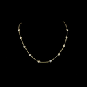 1.53 Cts 14k Yellow Gold Round Shape Station Necklace - Video