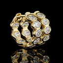 1.95 Cts 14k Yellow Gold Oval Shape Huggies Earring - Video