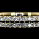 0.25 Cts 14k Yellow Gold Round Shape 3/4 Band Eternity Band - Image 3