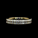 0.32 Cts 14k Yellow Gold Round Shape Half Eternity Eternity Band - Video