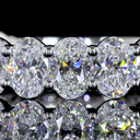 2.93 Cts 14k White Gold Oval Shape 3/4 Band Eternity Band - Image 3