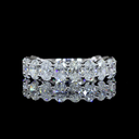2.93 Cts 14k White Gold Oval Shape 3/4 Band Eternity Band - Video