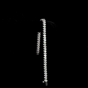 8.69 Cts 14k White Gold Pear Shape Tennis Bracelet - Image 3