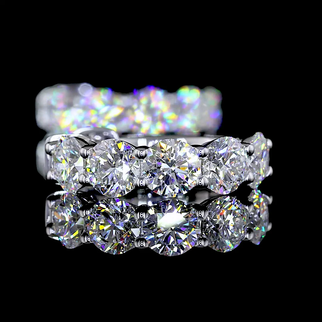 1.98 Cts 14k White Gold Round Shape Huggies Earring - Image 2