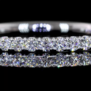 0.3 Cts 14k White Gold Round Shape 3/4 Band Eternity Band - Image 3