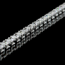13.74 Cts 14k White Gold Oval Shape Lariat Necklace - Image 2