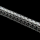 13.74 Cts 14k White Gold Oval Shape Lariat Necklace - Image 4