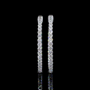 2.84 Cts 14k White Gold Round Shape Hoops Earring - Video