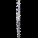 10.05 Cts 14k White Gold Emerald Shape Hoops Earring - Image 3