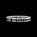 10.05 Cts 14k White Gold Emerald Shape Hoops Earring - Image 4