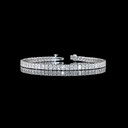7.79 Cts 14k White Gold Radiant Shape Tennis Bracelet - Video