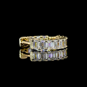 1.5 Cts 14k Yellow Gold Emerald Shape Huggies Earring - Image 2