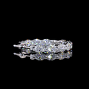 5.06 Cts 14k White Gold Oval Shape Hoops Earring - Image 4