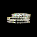 8.64 Cts 14k Yellow Gold Emerald Shape Hoops Earring - Image 4