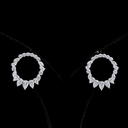 2.65 Cts 14k White Gold Mix Shape Huggies Earring - Video