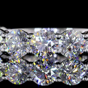 2.97 Cts 14k White Gold Round Shape 3/4 Band Eternity Band - Image 3