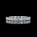 1.1 Cts 14k White Gold Round Shape 3/4 Band Eternity Band - Video