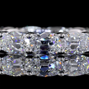 4.16 Cts 14k White Gold Antique Cushion Shape Eternity Band Eternity Band - Image 3