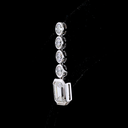 2.56 Cts 14k White Gold Mix Shape Hanging Earring - Image 4