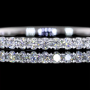 0.25 Cts 14k White Gold Round Shape 3/4 Band Eternity Band - Image 3