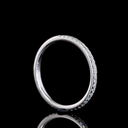 0.23 Cts 14k White Gold Round Shape Half Eternity Eternity Band - Image 2