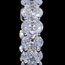 1.92 Cts 14k White Gold Oval Shape Huggies Earring - Image 3