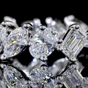 2.91 Cts 14k White Gold Mix Shape Eternity Band Eternity Band - Image 3