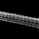 14.05 Cts 14k White Gold Round Shape Tennis Necklace - Image 4