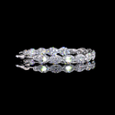 9.32 Cts 14k White Gold Oval Shape Hoops Earring - Image 4