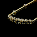 3.14 Cts 14k Yellow Gold Round Shape Station Necklace - Image 4
