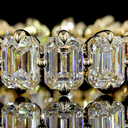 4.34 Cts 14k Yellow Gold Emerald Shape Eternity Band Eternity Band - Image 3