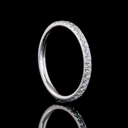 0.34 Cts 14k White Gold Round Shape 3/4 Band Eternity Band - Image 2