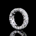 7.86 Cts 14k White Gold Cushion Brilliant Shape Eternity Band Eternity Band - Image 2