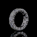 7.86 Cts 14k White Gold Cushion Brilliant Shape Eternity Band Eternity Band - Image 4