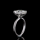 5.23 Cts 14k White Gold Princess Shape Solitaire Ring - Image 4