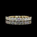 1.11 Cts 14k Yellow Gold Round Shape 3/4 Band Eternity Band - Video