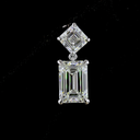 8.21 Cts 14k White Gold Mix Shape Hanging Earring - Image 3