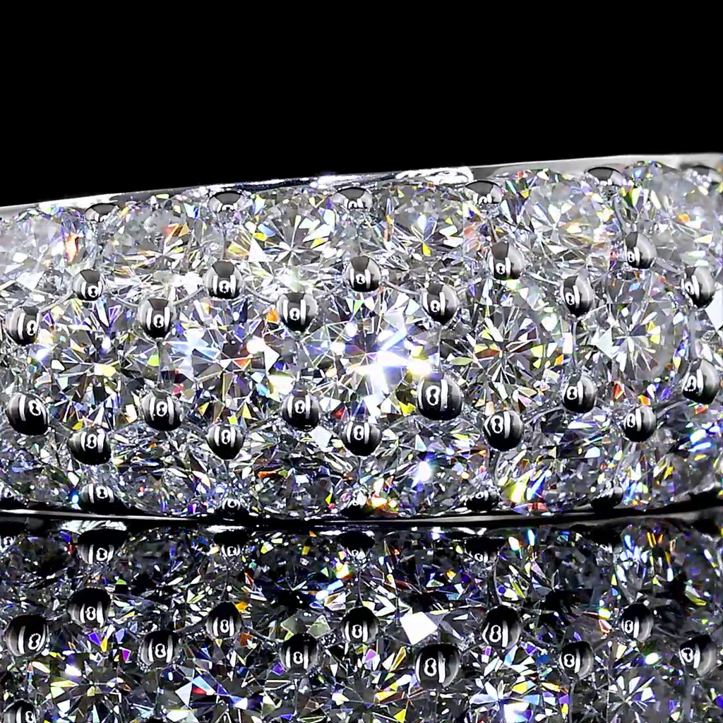 1.09 Cts 14k Two Tone Round Shape Special Eternity Band - Image 3