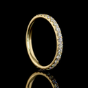 0.53 Cts 14k Yellow Gold Round Shape Half Eternity Eternity Band - Image 2